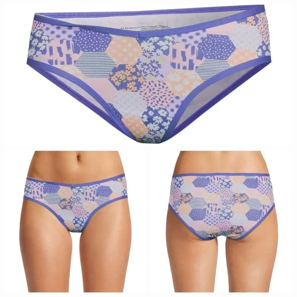 🔺️NWT Peri Mist Floral Patchwork Cotton Cheeky Bikini Panties Small
